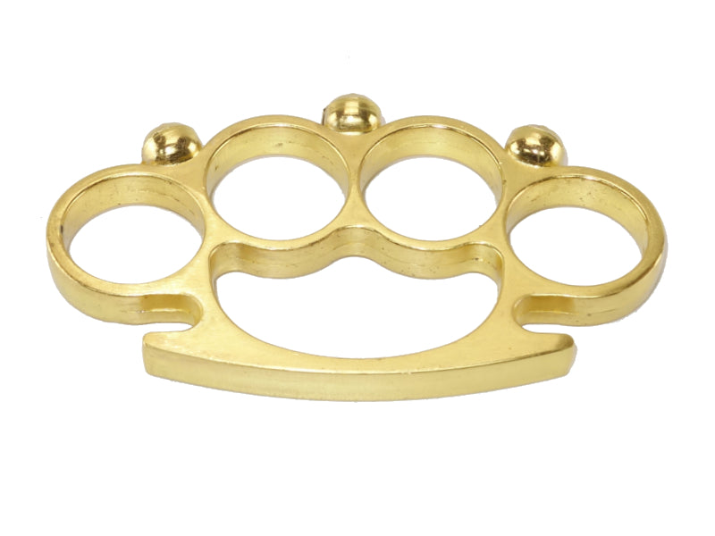 Poing américain Métal 3 Crânes Doré