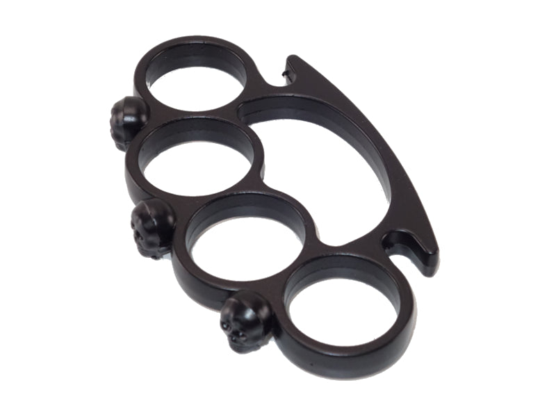 Black 3 Skull Metal Knuckle Duster