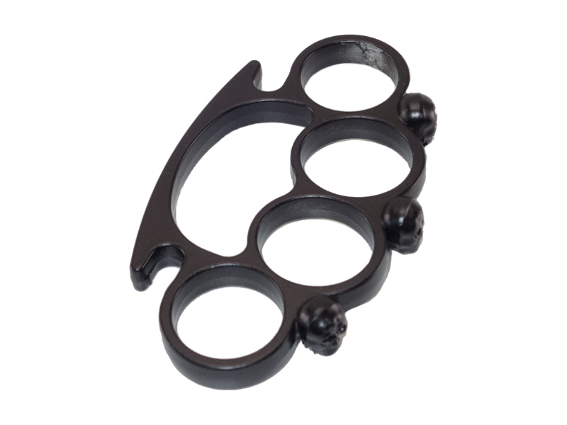 Black 3 Skull Metal Knuckle Duster