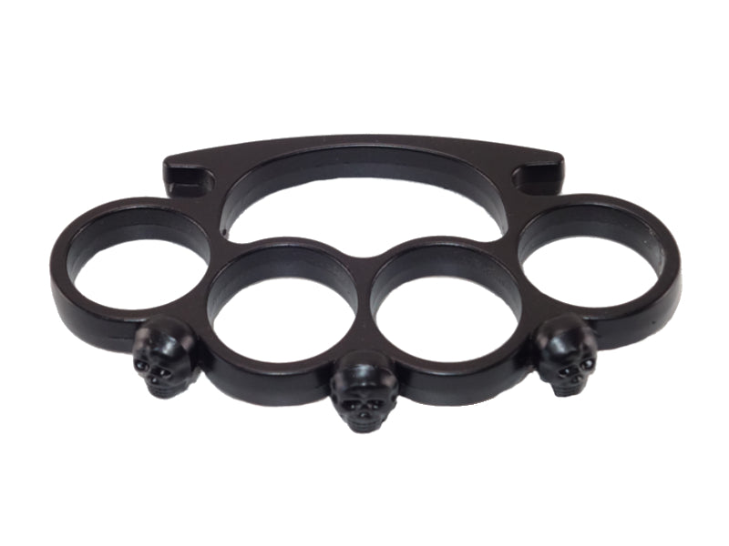 Black 3 Skull Metal Knuckle Duster