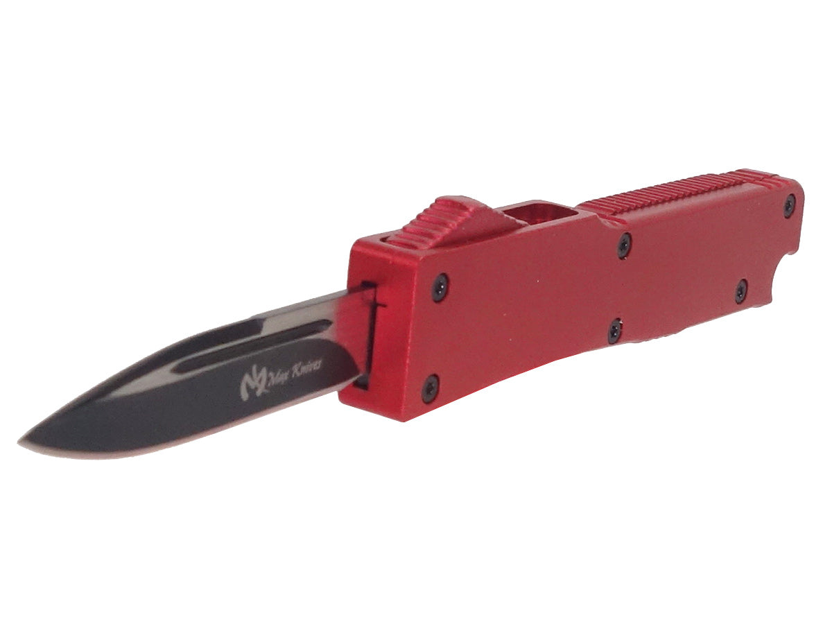 Mini-Automatikmesser, 8 cm, rot, 5 cm Klinge