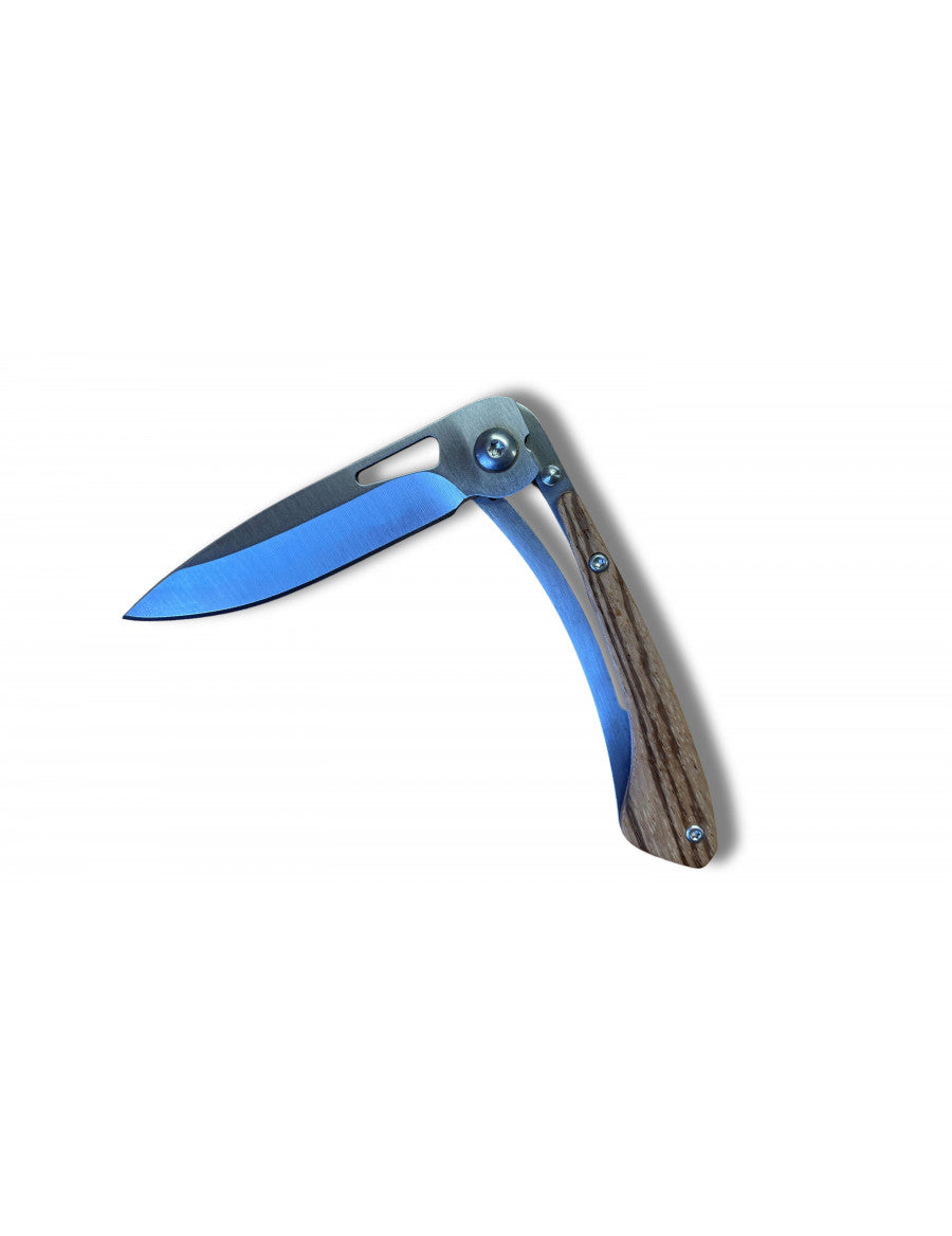 Couteau pliant Extra Plat Lame 7cm manche Bois