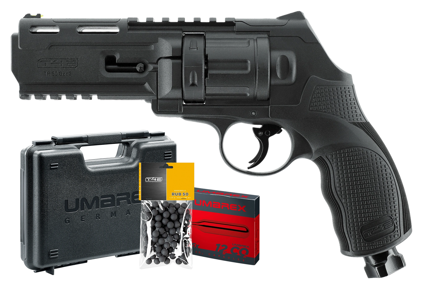 PACK PRET A TIRER T4E TR50 GEN.2 CAL 50 - 7.5 J (100 BILLES, 5 CO2, MALLETTE)