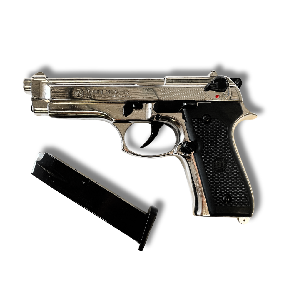 Bruni 92 9mm P.A.K Nickel C12