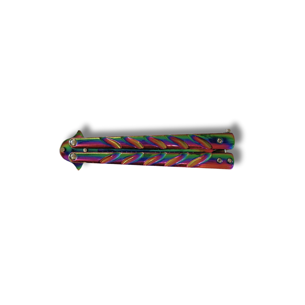 Couteau papillon anodisé Lame 10cm