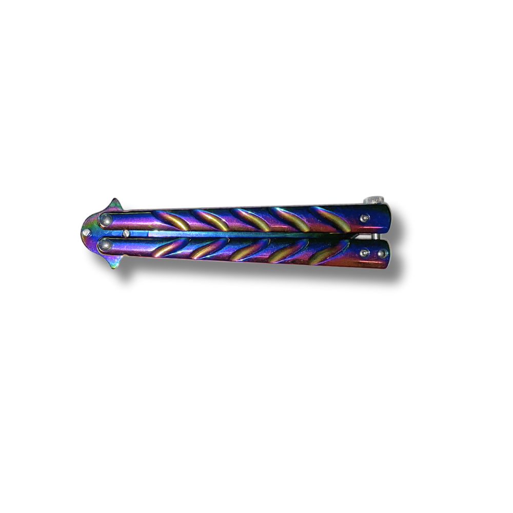 Couteau papillon anodisé Lame 10cm