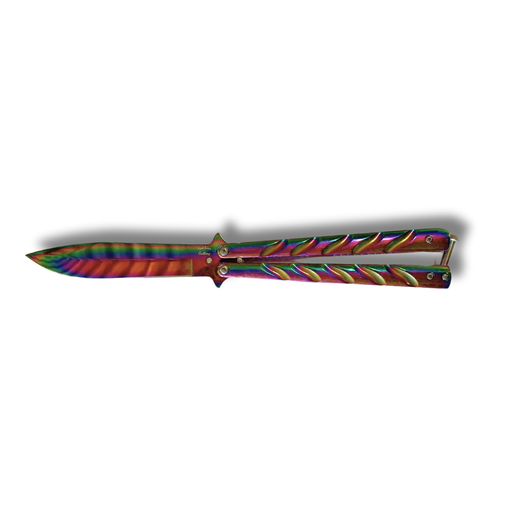 Couteau papillon anodisé Lame 10cm