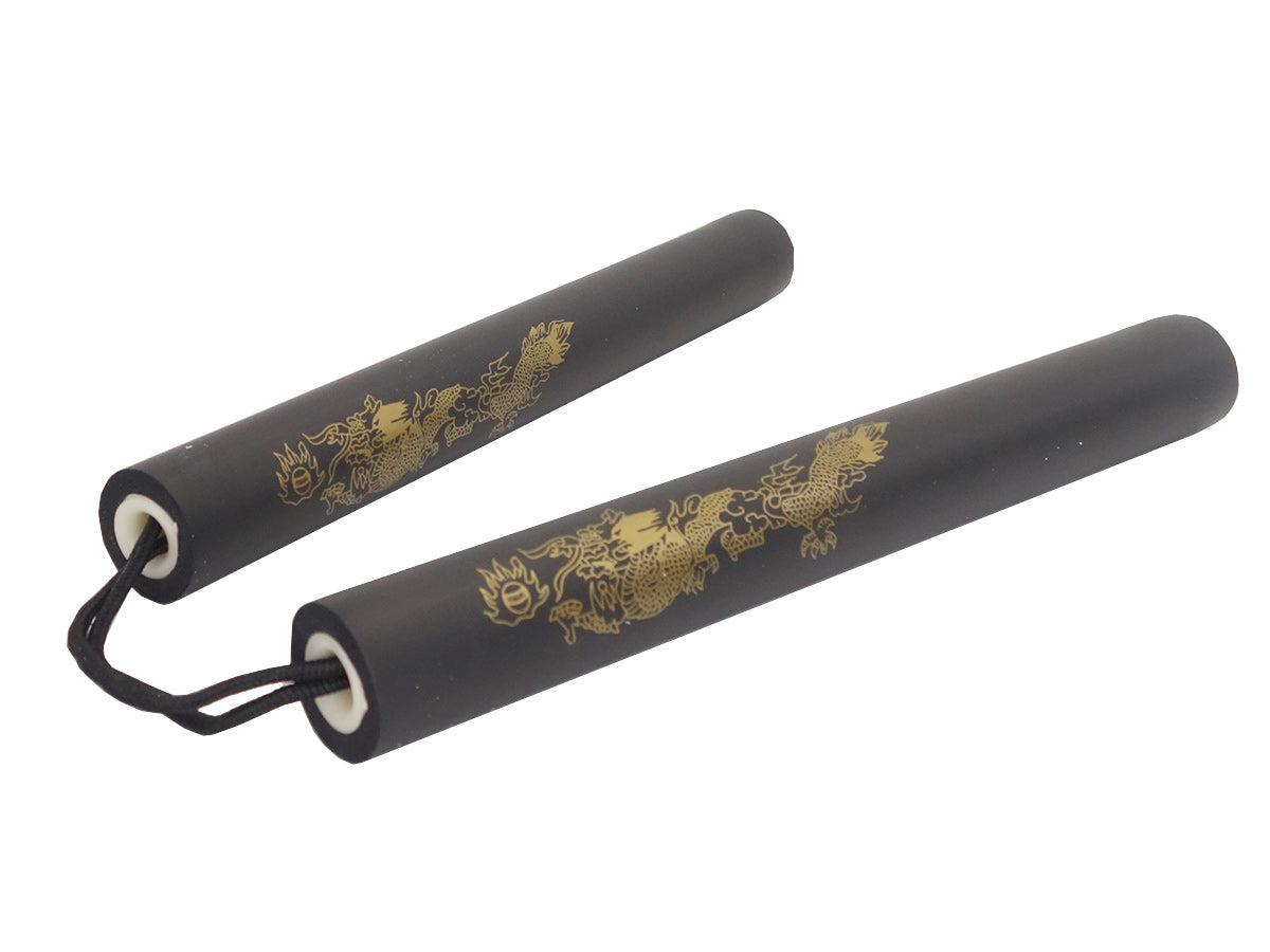 Black Foam Nunchaku 29cm dia. 3.1cm Rope 13cm