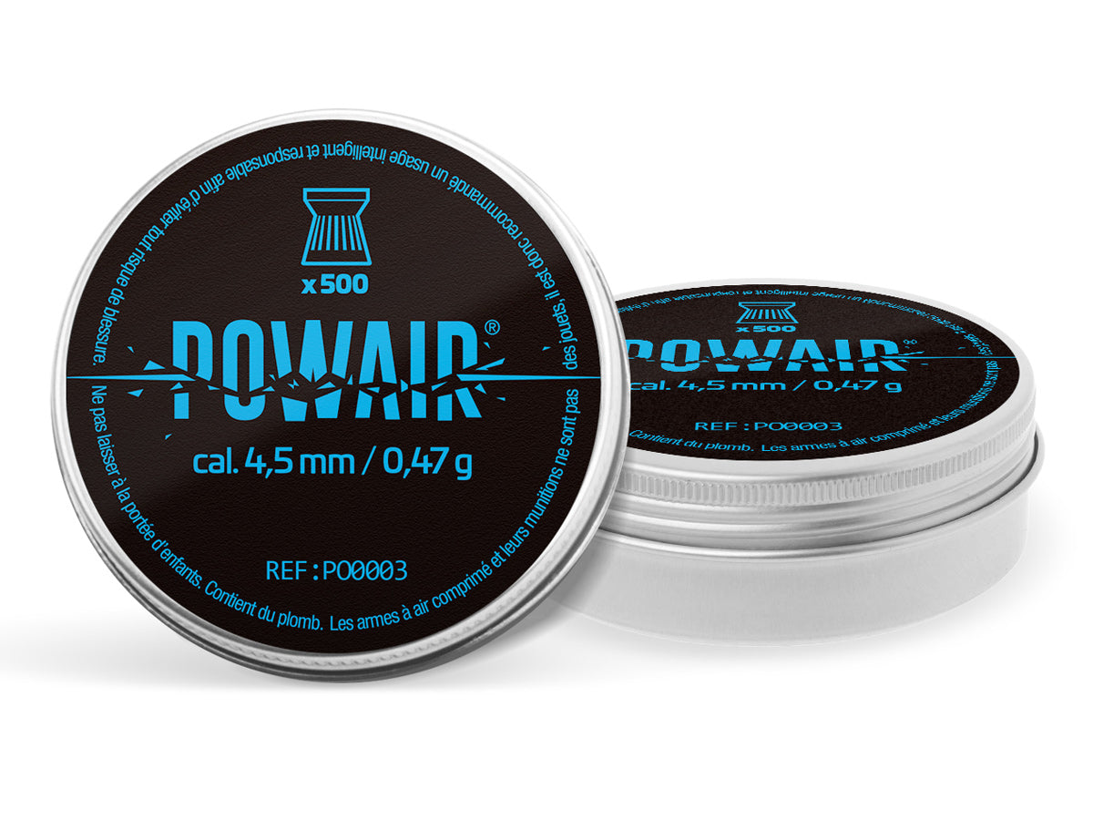 Powair Flat Shots 4.5mm Pellet 0.47g (x500)