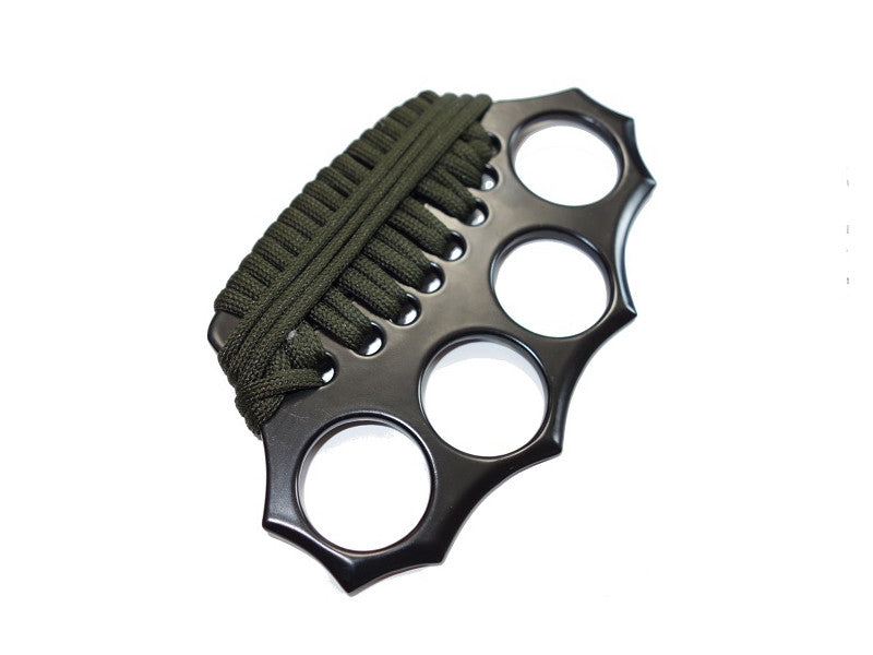 Black Knuckle Duster with Paracord
