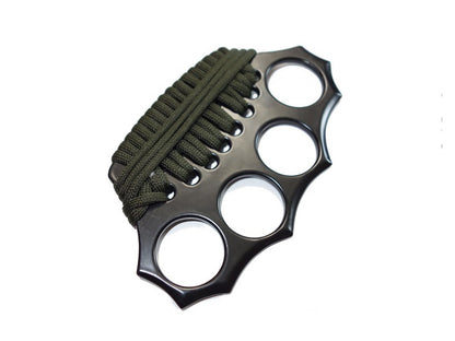 Black Knuckle Duster with Paracord