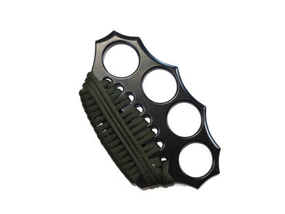 Black Knuckle Duster with Paracord