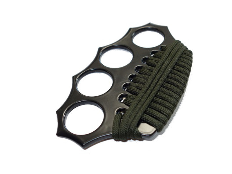 Black Knuckle Duster with Paracord