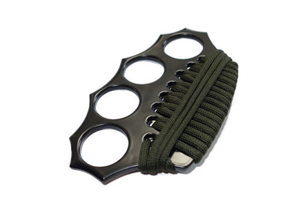 Black Knuckle Duster with Paracord