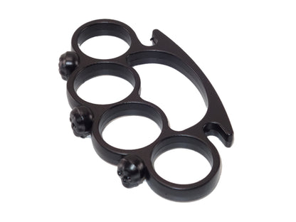 Poing américain Métal 3 Crânes Noir
