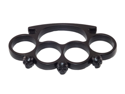 Poing américain Métal 3 Crânes Noir