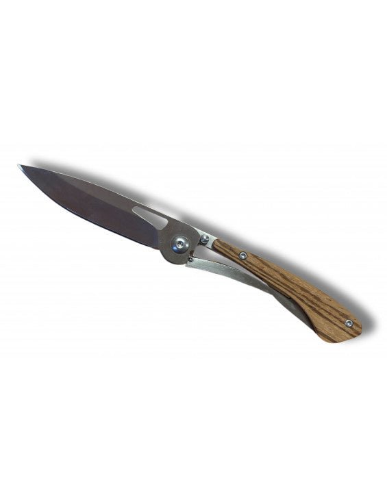 Couteau pliant Extra Plat Lame 7cm manche Bois