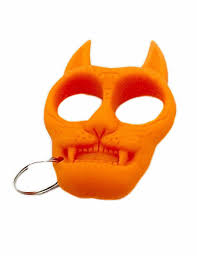 Orange Cat Head Keychain