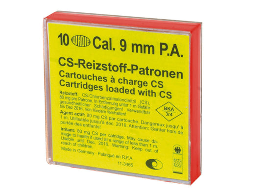 Wadie Cartridge 9mm PAK Gas CS (x10)