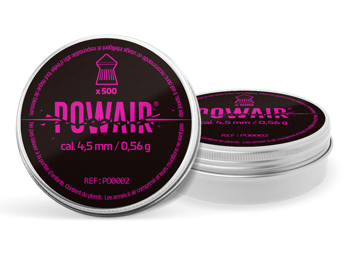 Powair Plombs pointus 4.5mm Pellet 0.56g (x500)