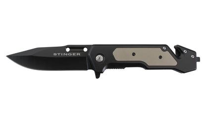 Stinger Bora ST2 Klappmesser, 9,7 cm Klinge, mit Gurtschneider/Clip