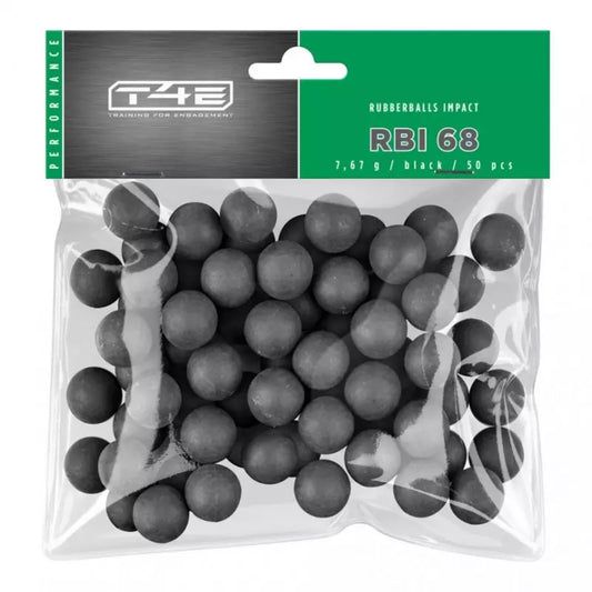 T4E RBI 68 Sachet de 50 balles Cal.68 Caoutchouc Noyau acier